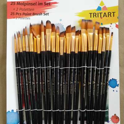 25 paint brush and 2 palettes set