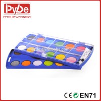 Water color paint in plastic folding Box assorted colors