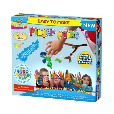 Non-toxci funny school supply finger painting set, Fg-03,