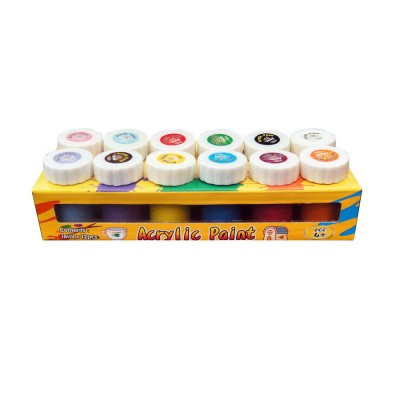 High quality water based acrylic paint set-12 colors for kids to draw