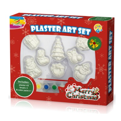 Christmas paintings plaster magnet paint set for kids to DIY